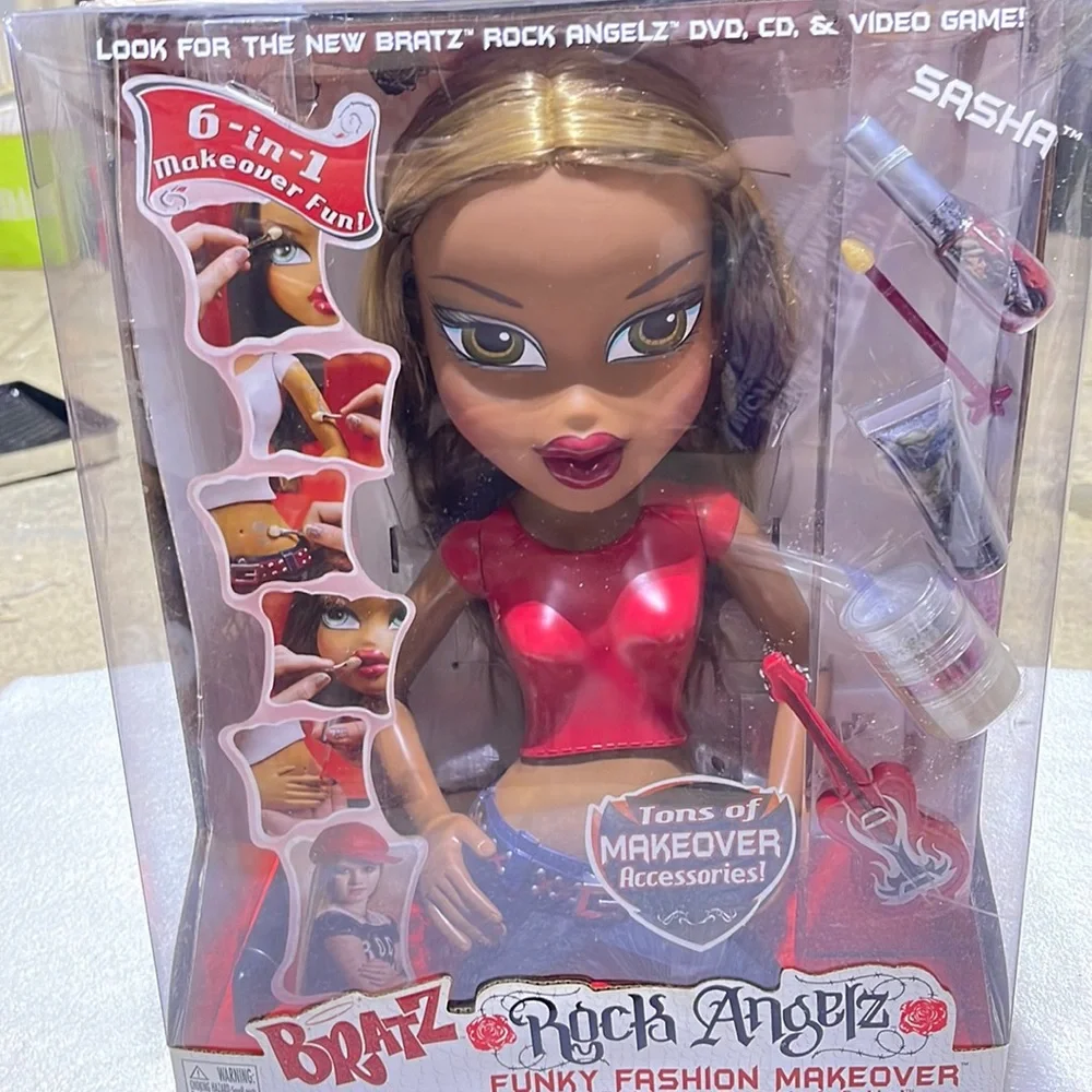 🦄 Unicorn RARE 👀 NWT 2004 Bratz Rock Angelz Funky Fashion Makeover - Sasha - Picture 2 of 10